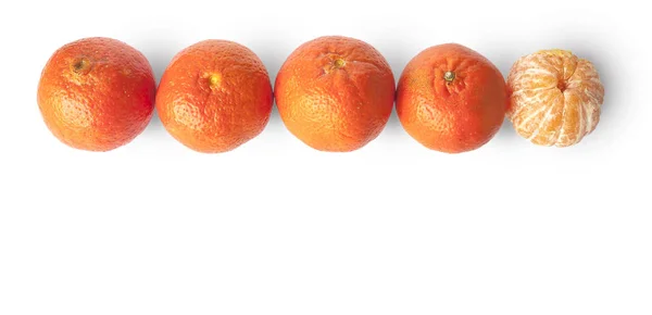 Tangerine fehér alapon 6 — Stock Fotó