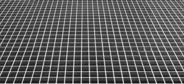 Metal bir ızgara şeklinde kare hücreli arkaplan.