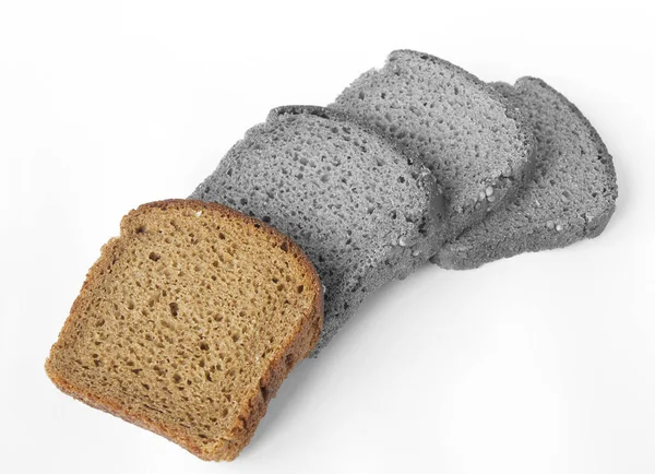 Fresh Rye Bread White Background — Stock Photo, Image