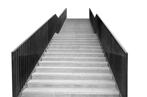 Beyaz Arka Plandaki Taş Merdiven Basamakları Yukarı Çıkıyor — Stok fotoğraf
