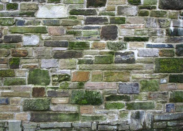 Een Oude Grijze Stenen Muur Gemaakt Van Grote Onregelmatige Blokken — Stockfoto