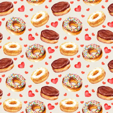 Tanımlama bilgilerini donuts ve sevgi kalpleri ile sorunsuz şablonu
