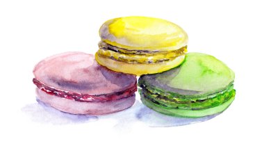 Vintage desen - çok renkli macaroons