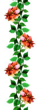 El ile sorunsuz çiçek afiş şerit renkli gül çiçek boyalı