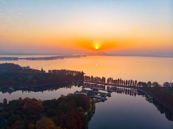 Aerial Photography Scenery Tingtao Scenic Area East Lake Wuhan Hubei — ストック写真