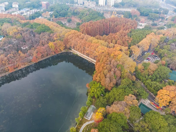 Flygfotografering Landskap Tingtao Scenic Area East Lake Wuhan Hubei Slutet — Stockfoto