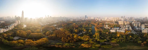 Aerial Photography Scenery Jiefang Park Wuhan Hubei Late Autumn — ストック写真