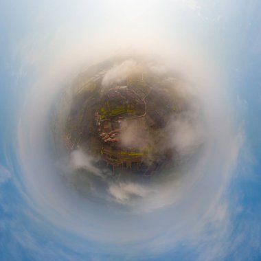 Hubei, Daye 'deki Baoan Gölü Ulusal Sulama Parkı' nın bahar manzarası