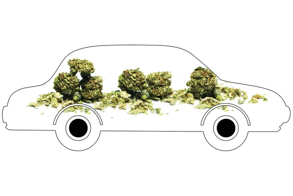 Hoge rijden op marihuana of Cannabis — Stockfoto