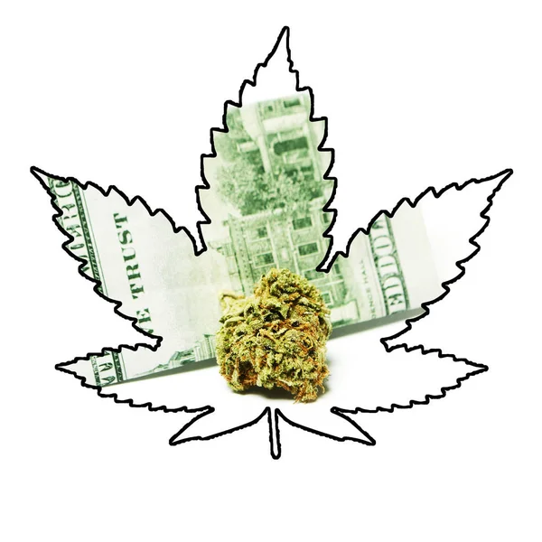 Marihuana en Cannabis Leaf pictogram — Stockfoto