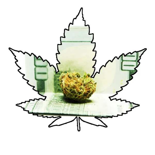Marihuána és a Cannabis levél ikon — Stock Fotó