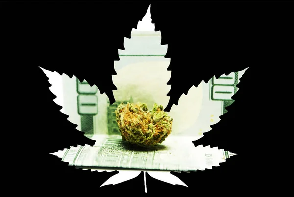 Marihuána és a Cannabis levél ikon — Stock Fotó