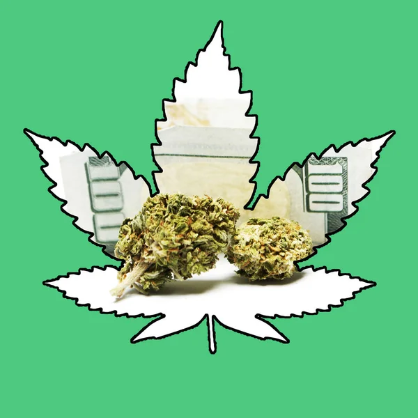 Pot Leaf pictogram, marihuana en Cannabis — Stockfoto