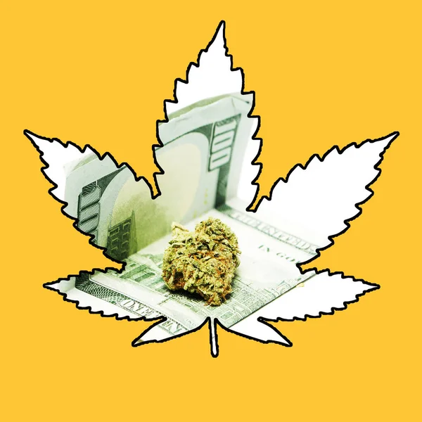 Pot Leaf Icon, Marijuana dan Cannabis — Stok Foto
