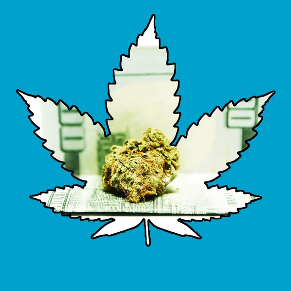 Pot Leaf pictogram, marihuana en Cannabis — Stockfoto