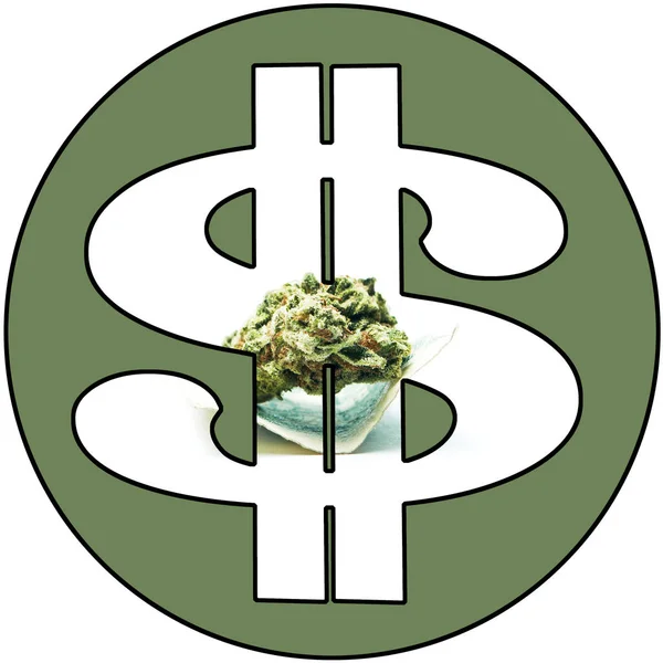 Marijuana Pot ogräs och Cannabis pengar — Stockfoto