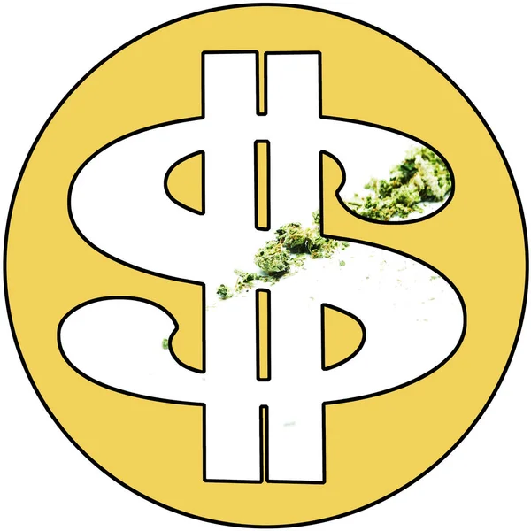 Marihuana marihuana hierba y dinero de cannabis — Foto de Stock
