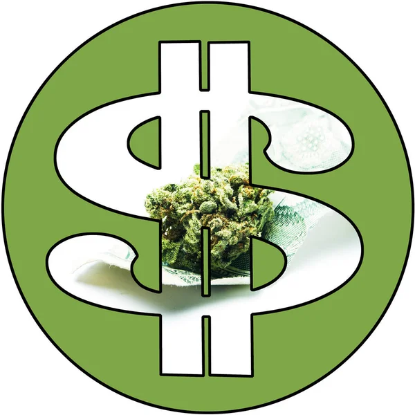 Δοχείο ζιζανίων μαριχουάνα και η κάνναβη χρήματα — Φωτογραφία Αρχείου