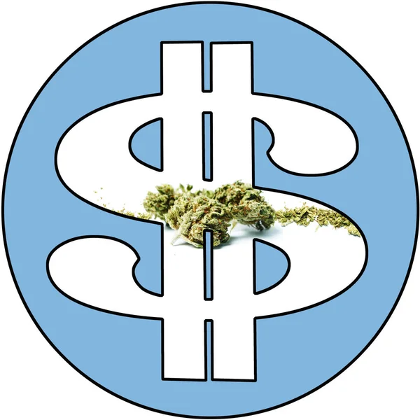 $Marihuana Cannabis Pot & Weed Money —  Fotos de Stock