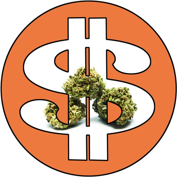 $Marijuana Cannabis Pot & Weed Money — Foto Stock