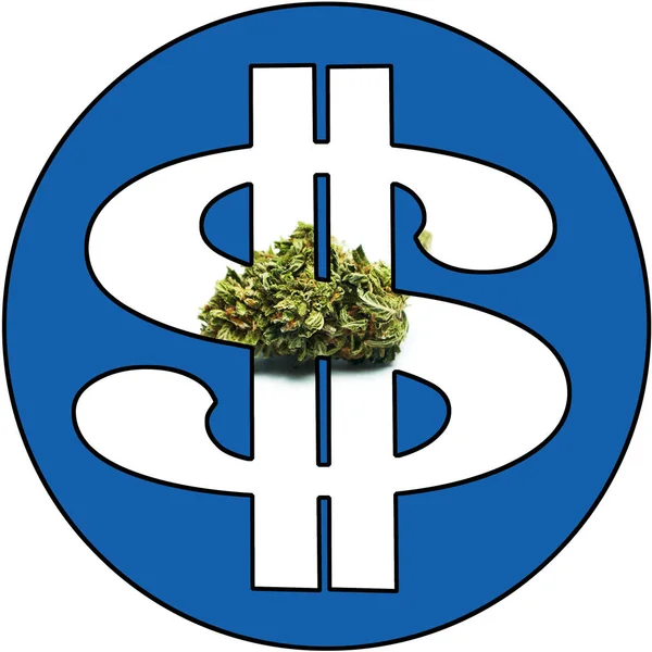 $Marihuana Cannabis Pot & Weed Money —  Fotos de Stock