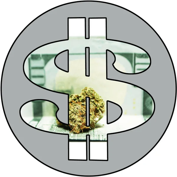 $Marihuana Cannabis Pot & Weed Money —  Fotos de Stock