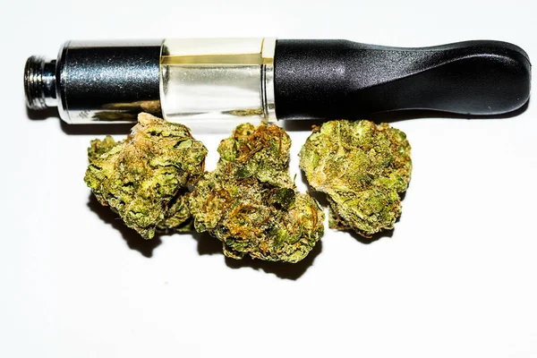 Óleo Cannabis Maconha Para Vaping Thc Vape — Fotografia de Stock