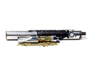 Esrar otu Pot karma ve Kenevir yağı Vaping için. Vape kalem. 