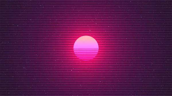 Synthwave Background 80S Style Sun Dark Grain Backdrop Retro Future Royalty Free Stock Vectors