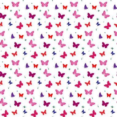 Kelebek deseni çeşitli renk vektör resimlemesi