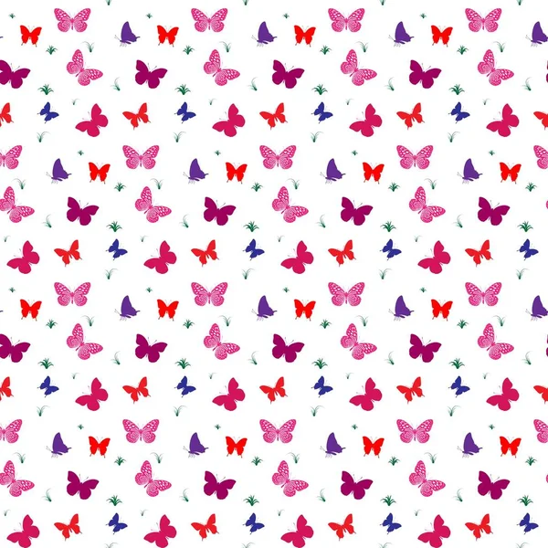 Kelebek deseni çeşitli renk vektör resimlemesi