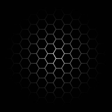 Altıgen desenli merkez nokta beyaz tasarım vektör çizimi