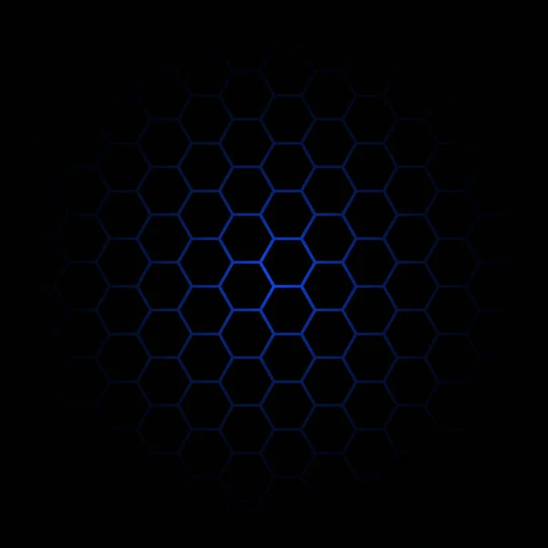 Illustration Vectorielle Motif Hexagone Point Central Bleu — Image vectorielle