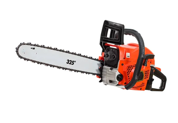Petrol Chainsaw Red Isolated — Stock Photo, Image