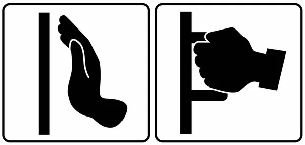 Push Pull Entrance Door Signs Vector Graphics