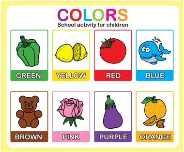 Renkler - çocuklar ve anaokulu çocukları için öğrenme