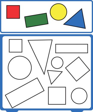 Anaokulu ve anaokulu çocukları için egzersiz, resimli egzersiz - geometrik şekiller