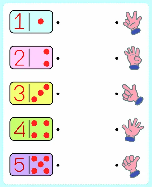 Cvičení Pro Děti Školce Školce Čísla — Stockový vektor