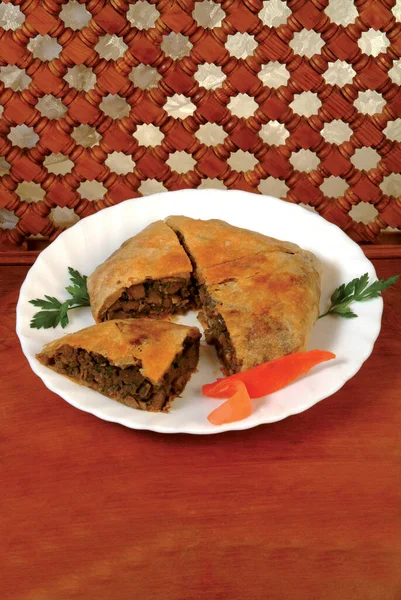 Bastila Hidangan Tradisional Maroko Pastilla Masakan Arab Maroko — Stok Foto
