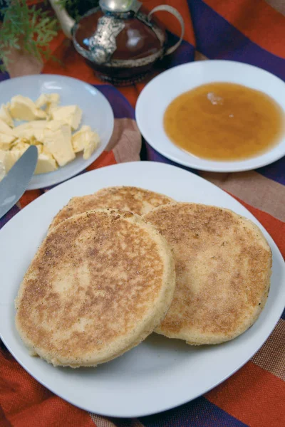 Harcha Moroccan Traditional Pancake Moroccan Arabic Food — Stock Photo, Image