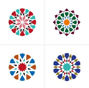 Soyut şablon Arap tarzı. Kusursuz vektör arkaplanı