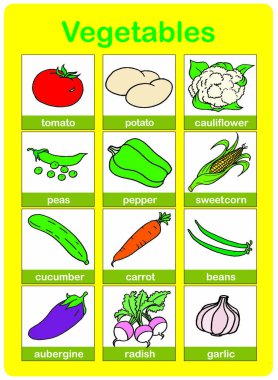 Sebzeler poster çizimi 