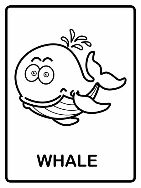 Illustrazione Vettoriale Balena Pesci Vettoriali — Vettoriale Stock