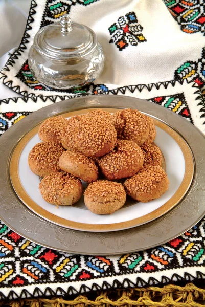 Kue Maroko Tradisional Ghriba Ghriyba — Stok Foto