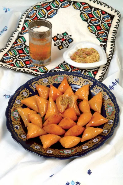 Traditionele Marokkaanse Zelfgemaakte Taart Briouat Briwat — Stockfoto