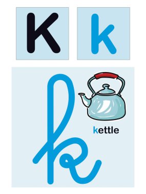 Resimli alfabe harfleri vektör resmi