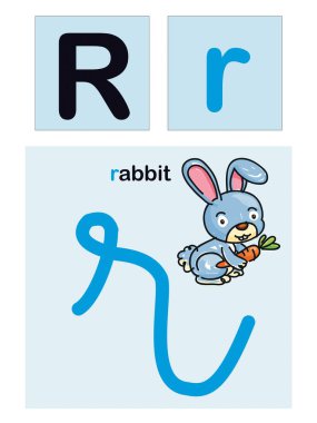 Resimli alfabe harfleri vektör resmi