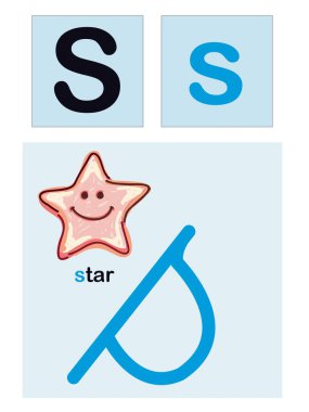 Resimli alfabe harfleri vektör resmi