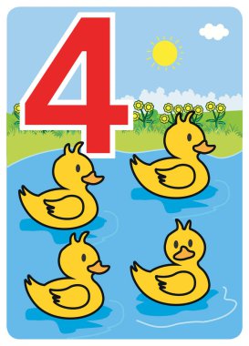 Okul etkinlikleri için resimli kart numaraları