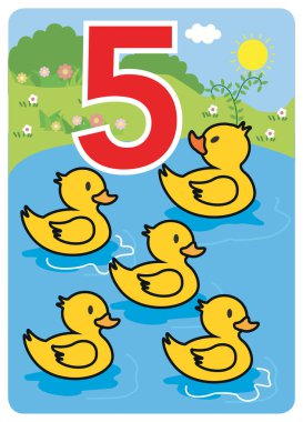 Okul etkinlikleri için resimli kart numaraları